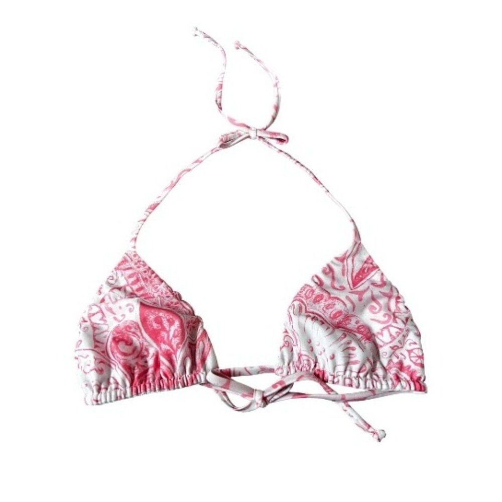 Mara Hoffman Rae Paisley Pink String Bikini Top Size Small